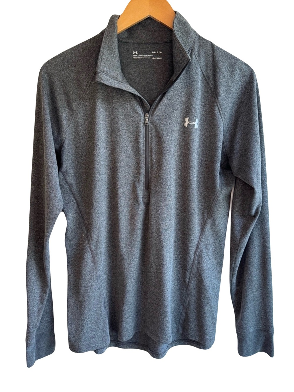 Under Armour Gray Quarter-Zip Pullover 1/4 Zip Size L